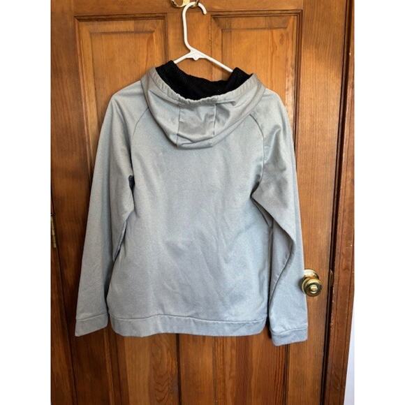 Nike DRI-FIT Light Gray M Hooded Sweatshirt 100% Polyester - Picture 2 of 3